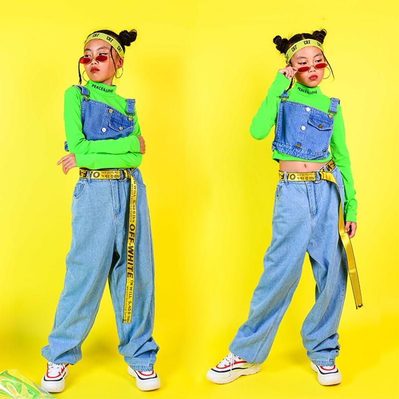 蛍光色シャツ パーカー ジャズダンス キッズ ダンス衣装 ヒップホップ 上下 セットアップ デニムズボン サルエルパンツ Hiphop 演出服 長袖 ステージ衣装 練習着 19xwt65 コーティーヤ 通販 Yahoo ショッピング