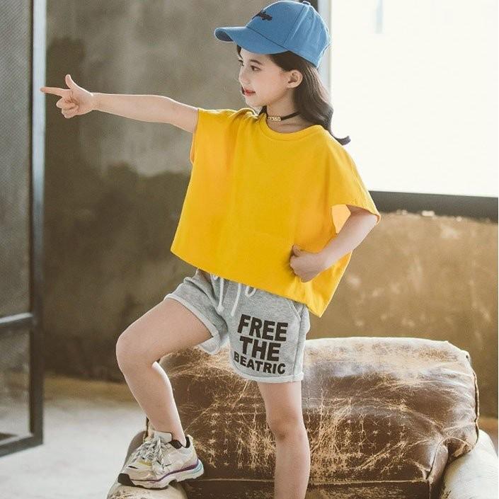 子供服 セットアップ キッズ 女の子 春夏 半袖 2点セット 上下セット Tシャツ デニムパンツ ショートパンツ ジュニア おしゃれ カジュアル 可愛い 新品 150 160 et14 コーティーヤ 通販 Yahoo ショッピング