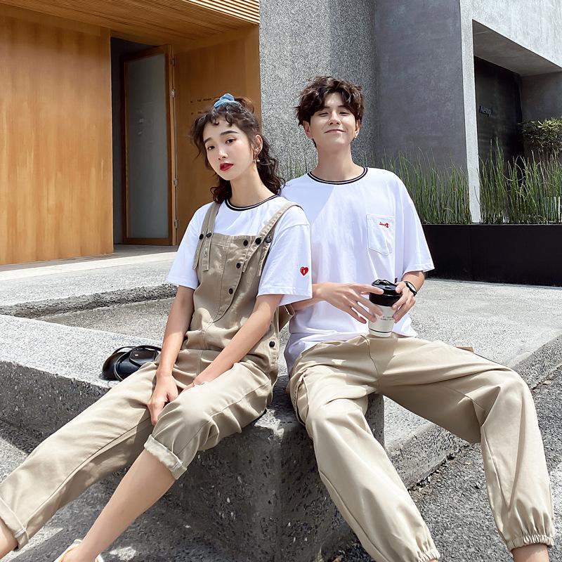 カップル ペアtシャツ 半袖 ペアルック お揃い 服 夏 花柄 パンツ 韓国ファッション デート おでかけコーデ おそろ オルチャンファッション ql15 コーティーヤ 通販 Yahoo ショッピング