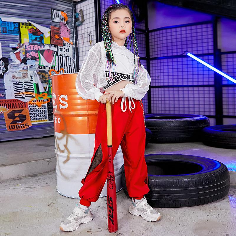 キッズ ダンス衣装 セットアップ ヒップホップ Hiphop 長袖 白 赤 トップス ズボン 女の子 チア ガールズ 子供服 ステージ衣装 練習着 体操服 ssbn10 コーティーヤ 通販 Yahoo ショッピング