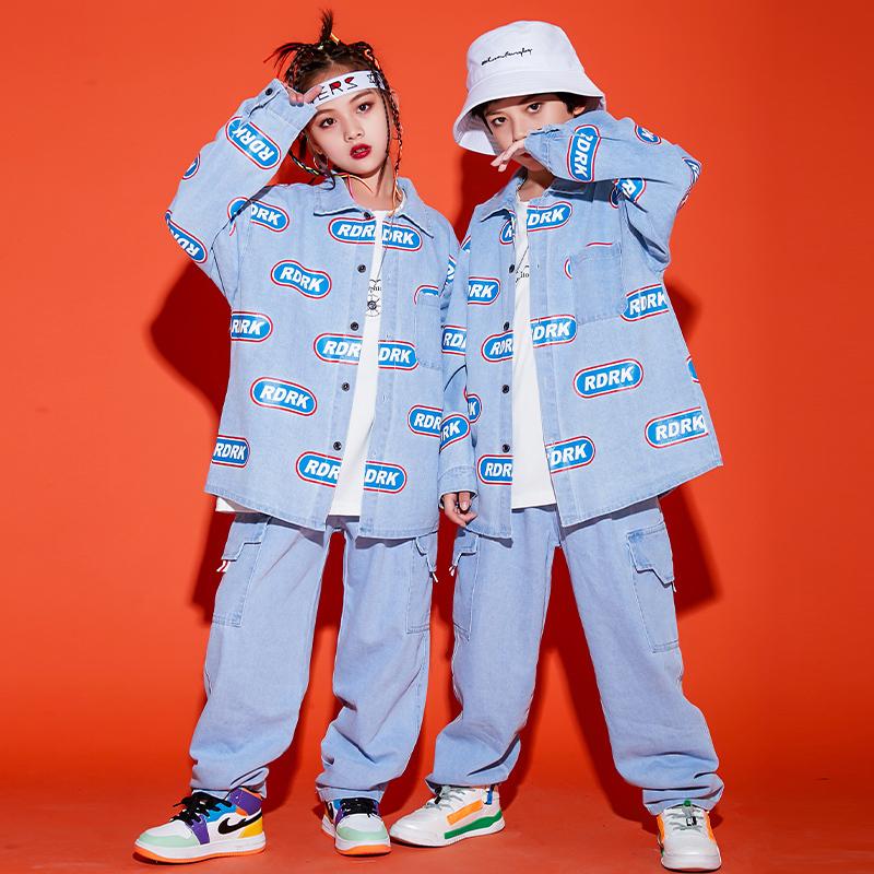 キッズ ダンス 衣装 ヒップホップ キッズダンス衣装 シャツ デニム パンツ ジーンズ キッズダンス 韓国 かっこいい 男の子 女の子 Hiphop Sale 激安 xh210 コーティーヤ 通販 Yahoo ショッピング