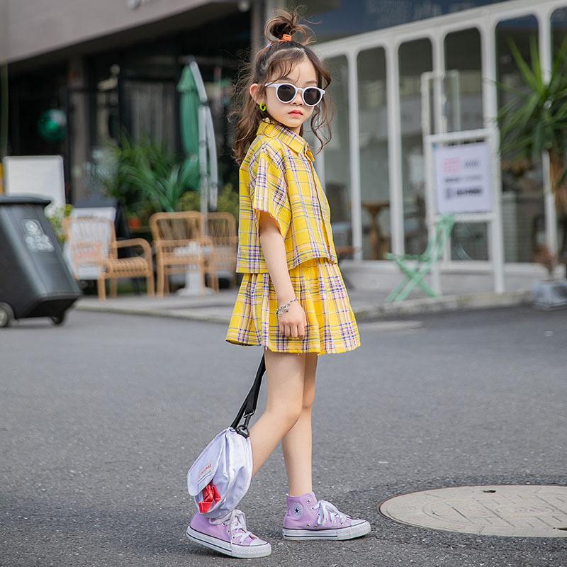 子供服 セットアップ 夏 韓国子供服 女の子 ジュニア キッズ 上下セット 2点セット 半袖 Tシャツ ミニスカート チェック柄 可愛い おしゃれ 通学着 通園着 xp12 コーティーヤ 通販 Yahoo ショッピング
