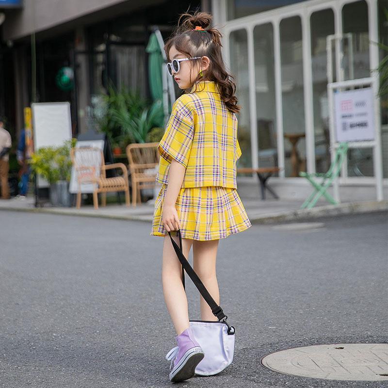 子供服 セットアップ 夏 韓国子供服 女の子 ジュニア キッズ 上下セット 2点セット 半袖 Tシャツ ミニスカート チェック柄 可愛い おしゃれ 通学着 通園着 xp12 コーティーヤ 通販 Yahoo ショッピング