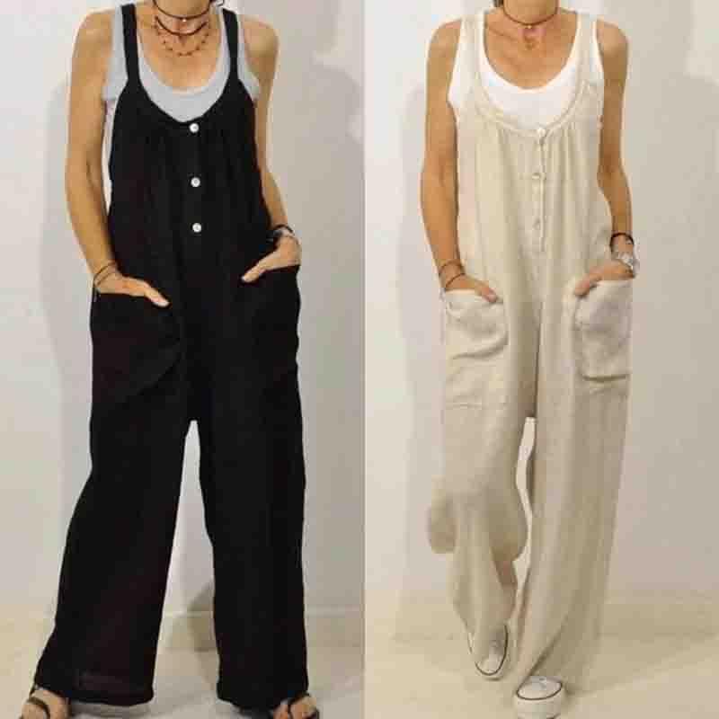 21新春福袋 レディース サロペット パンツ コーデ 40代 春秋 黒 麻綿ワイドパンツ ワンピースタイプ オーバーオール おしゃれ ゆったり代 30代 50代 Whitesforracialequity Org