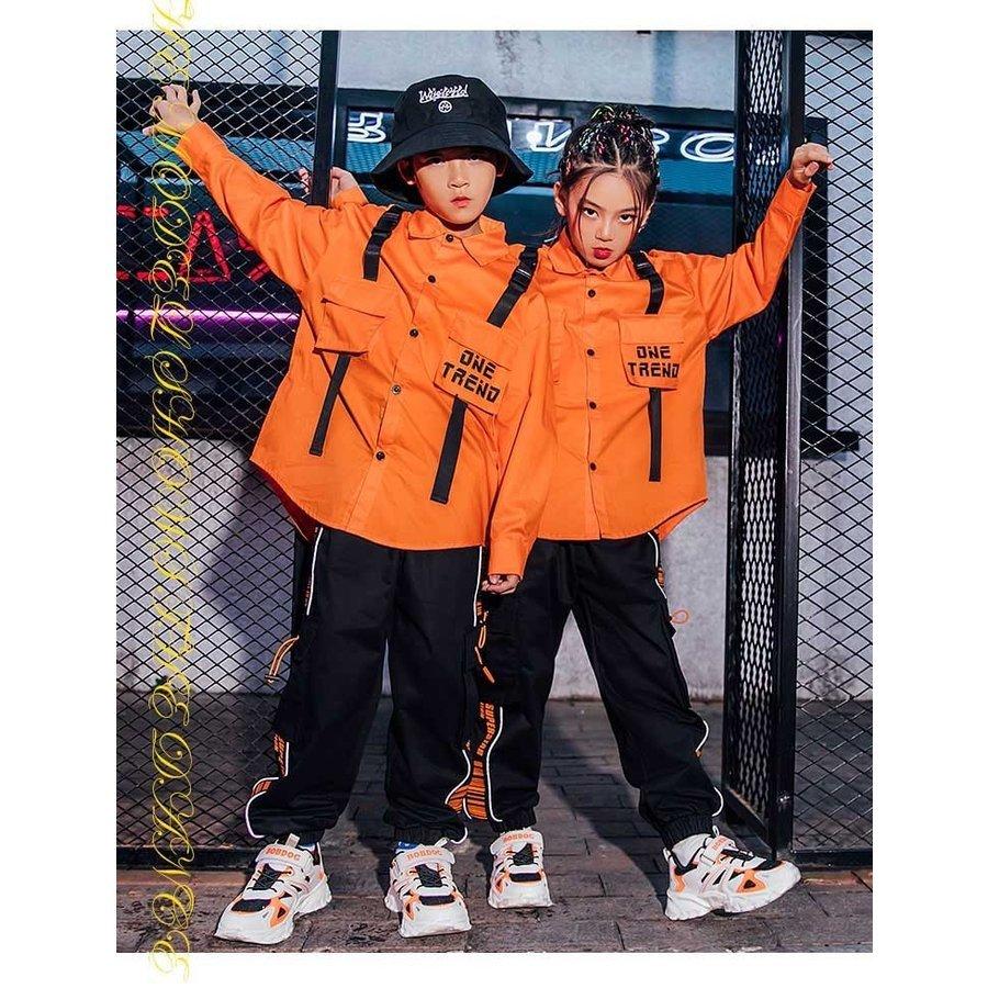 ダンス 衣装 キッズ 韓国 ガールズ トップス パンツ オレンジ 黒 ヒップホップ Hiphop 派手 ジャズダンス 練習着 舞台服 発表会 応援団 人気 おしゃれ 21pm124 コーティーヤ 通販 Yahoo ショッピング