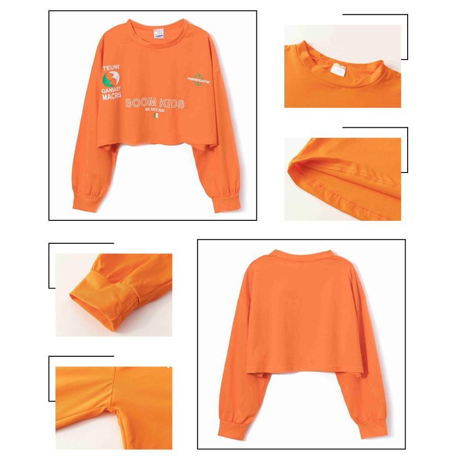 ダンス 衣装 キッズ 韓国 ガールズ トップス パンツ オレンジ 白 ヒップホップ Hiphop 派手 セットアップ へそ出し ジャズダンス 練習着 21zlj42 コーティーヤ 通販 Yahoo ショッピング