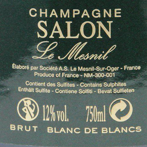 サロン　Salon 1999年 シャンパン　シャンパーニュ サロン ブラン ド ブラン 1999 ブランドブラン Salon Blanc de