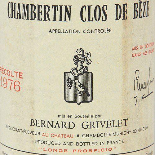 赤ワイン シャンベルタン クロ ド ベーズ グラン クリュ 1976 メゾン グリヴレ