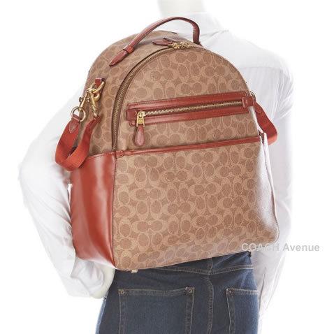 コーチベビーバックパックシグネチャーキャンバス-