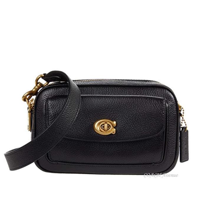 【極美品】コーチ　ウィロウ　カメラバッグ　ターンロック　レザー　ブラック COACH（コーチ） なくなり次第終了セール COACH C0823 ウィロウ カメラ