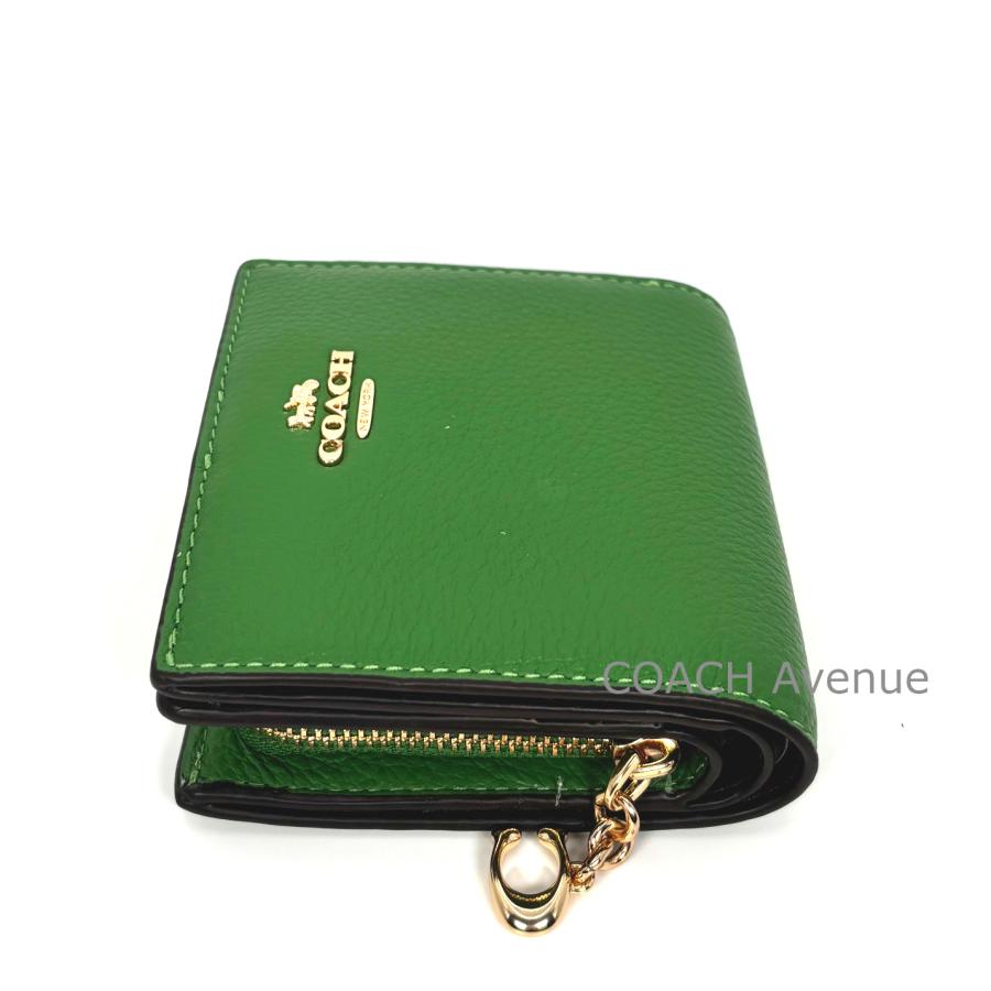 ★【新品】COACH コーチ★折り財布 グリーン COACH（コーチ） なくなり次第終了セール COACH C2862 ペブル レザー