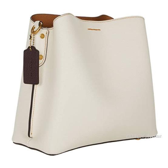 なくなり次第終了セール コーチ COACH C3766 ウィロウ バケット バッグ カラーブロック チョークマルチ ホワイト 白 正規店商品 送料無料の画像