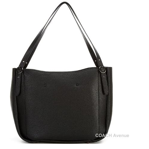 COACH ブラック レザートートバッグ コーチ COACH コーチ レザーバッグ COACH アウトレット クロコダイル
