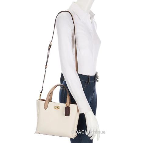 COACH コーチ C8561 ウィロウ トート 24 カラーブロック チョーク  