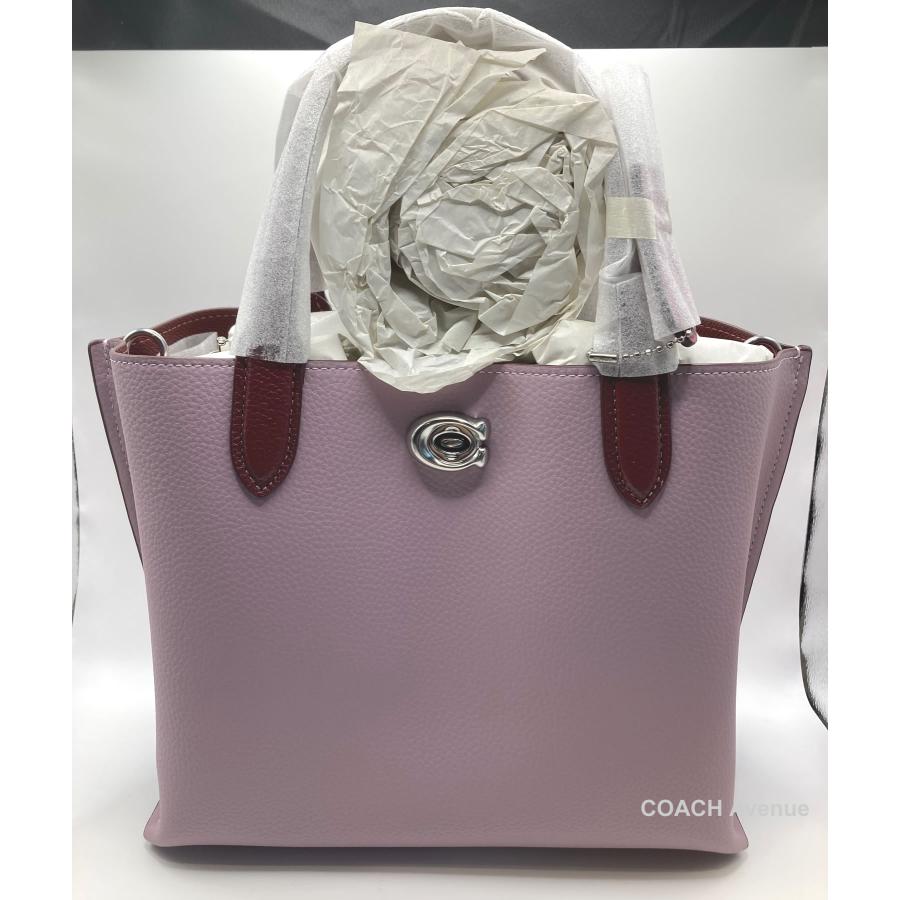 【中古】コーチ COACH ウィロウ トート 24 カラーブロック ショルダーバッグ C8561 フェイデッドパープル  レディース COACH（コーチ） なくなり次第終了セール COACH C8561 ウィロウ トート