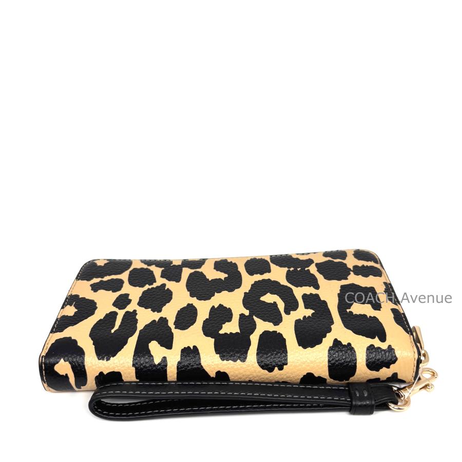 COACH（コーチ） ヒョウ柄 COACH CBT24 ロング ジップ アラウンド