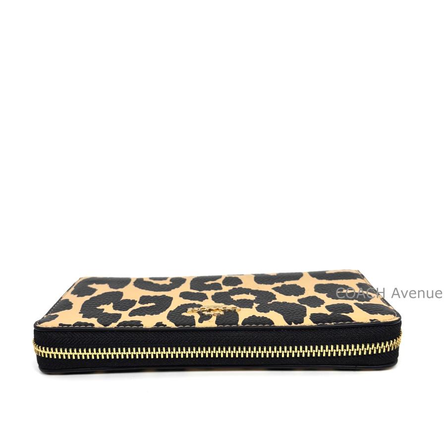 COACH（コーチ） ヒョウ柄 COACH CBT24 ロング ジップ アラウンド