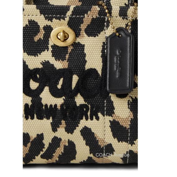 COACH（コーチ） ヒョウ柄 COACH CCG01 カーゴ トート バッグ 20