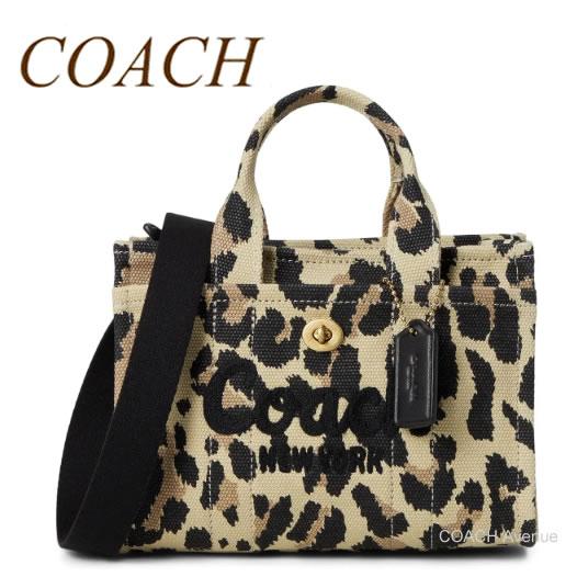 からんば羽ナポレオン ショップ別注シルバーコーチドック COACH（コーチ） ヒョウ柄 COACH CCG01 カーゴ トート バッグ 20