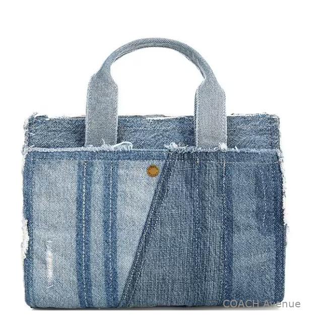 希少 COACH ハンドバッグ パッチワーク 青 デニム COACH（コーチ） 人気のデニム COACH CCX13 カーゴ トート 26