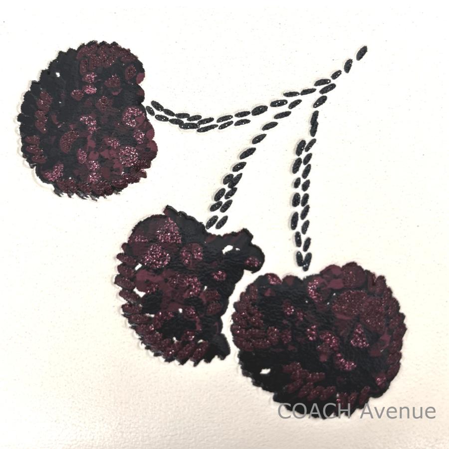 COACH（コーチ） チェリー模様が可愛い COACH CDE92 ロング ジップ