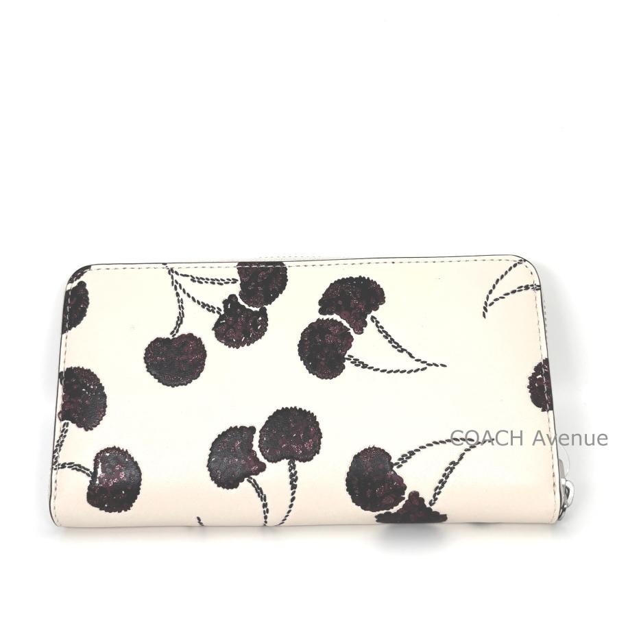 COACH（コーチ） チェリー模様が可愛い COACH CDE92 ロング ジップ