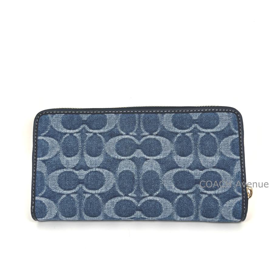 COACH（コーチ） 最新作 デニムが可愛い COACH CDE93 ロング ジップ