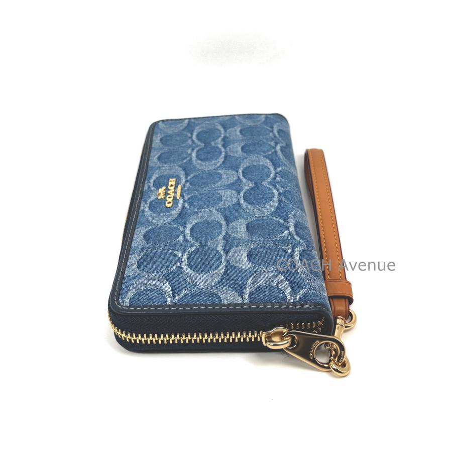 COACH（コーチ） 最新作 デニムが可愛い COACH CDE93 ロング ジップ