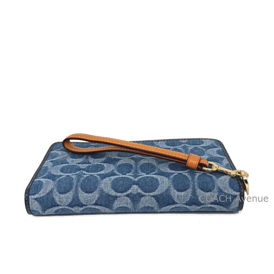 COACH（コーチ） 最新作 デニムが可愛い COACH CDE93 ロング ジップ