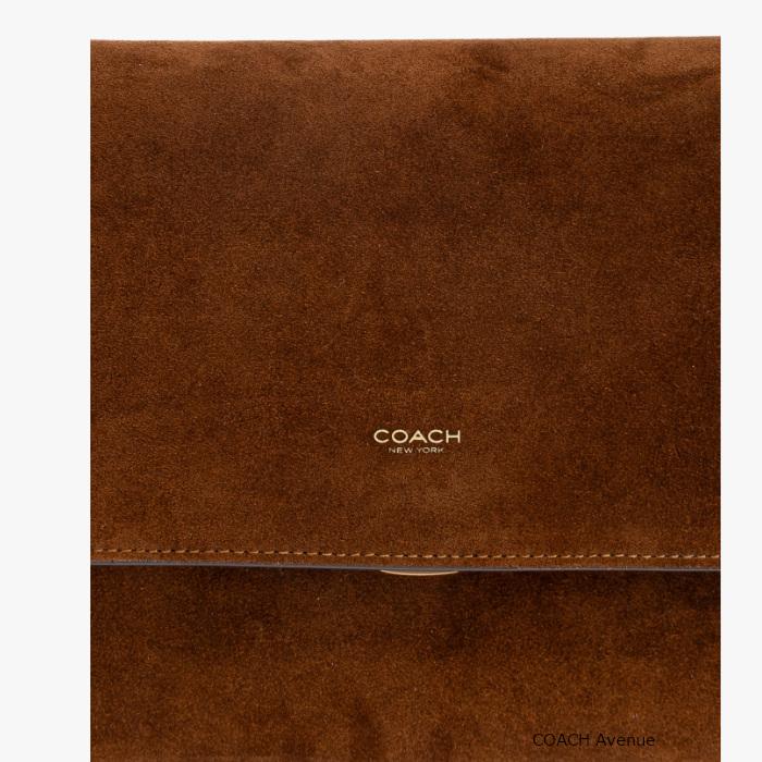 コーチ COACH CDS59 チェルシー スエード ショルダー バッグ 30 ウォーム ブラウン 茶色 肩がけ 正規店商品 送料無料の画像