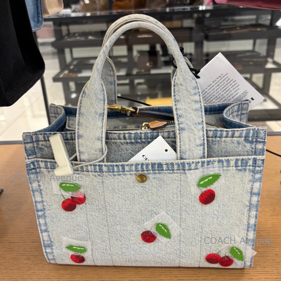 [コーチ] teri レディースバッグ  デニム脇バッグ レインボー トートバッグ COACH（コーチ） 人気のデニム＆さくらんぼ柄 COACH CDY91 カーゴ
