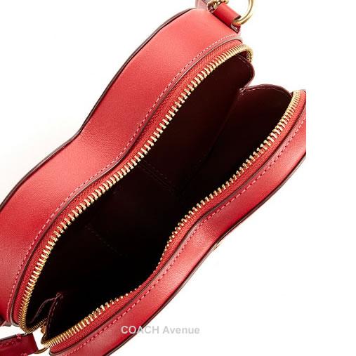 コーチ COACH CE724 レザー ハート クロスボディ バッグ レッド