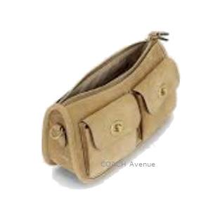 コーチ COACH CEA86 ツイン ターンロック スエード ウェイバリー バッグ ソウル ベージュ 肩がけ ショルダー クロスボディ 斜め掛け 3way 正規店 送料無料の画像