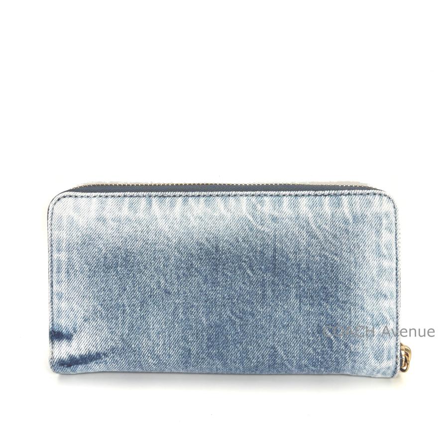 COACH（コーチ） 最新作 デニムが可愛い COACH CEC21 ロング ジップ