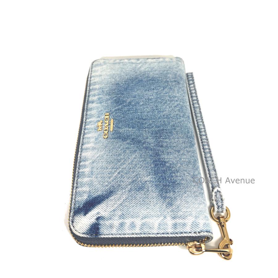 COACH（コーチ） 最新作 デニムが可愛い COACH CEC21 ロング ジップ