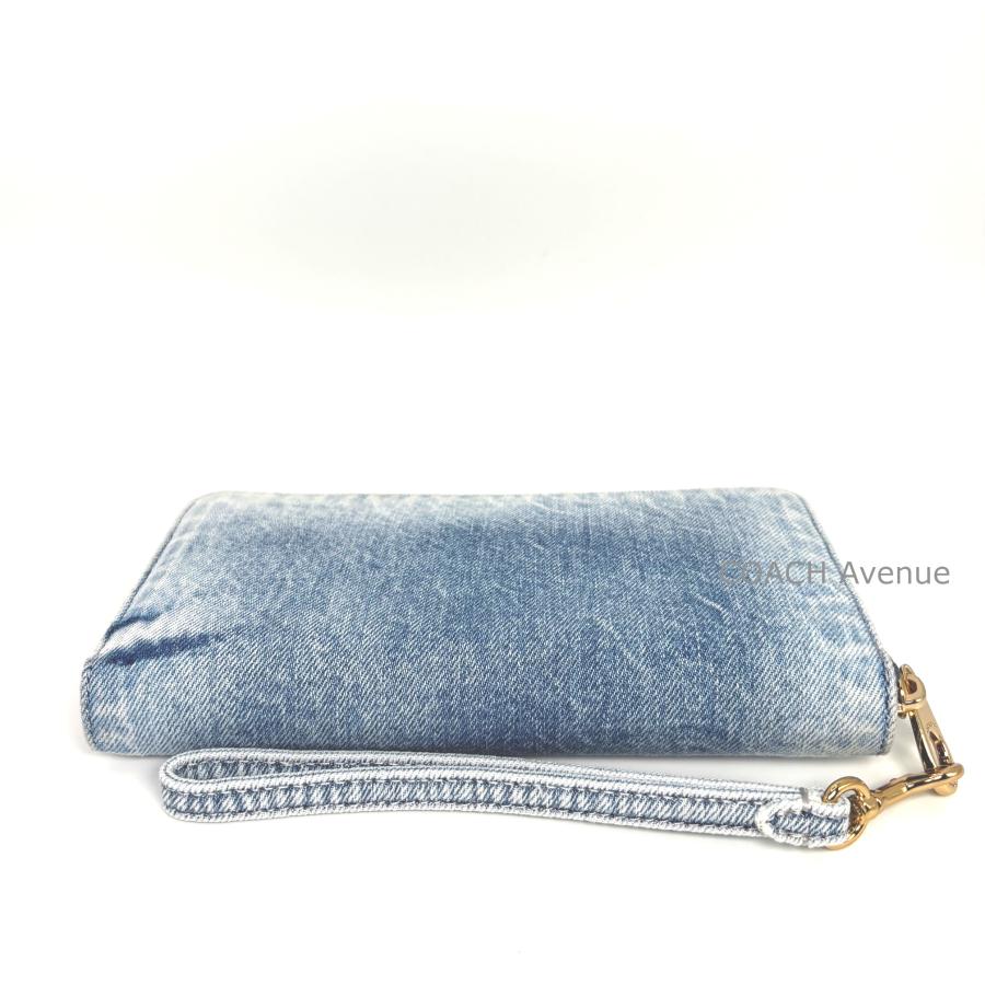 COACH（コーチ） 最新作 デニムが可愛い COACH CEC21 ロング ジップ