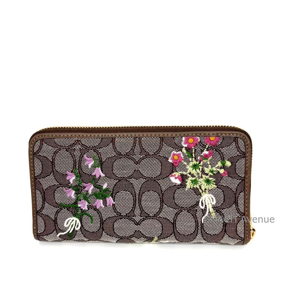 COACH コーチ 長財布　メンズ　レディース　ウォレット　花柄　シグネチャー コーチ COACH 財布 レディース 長財布 花柄 シグネチャー ラウンド