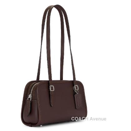 コーチ COACH CM565 スウィング ジップ バッグ メープル ダークブラウン 茶色 ショルダー レザー 鞄 正規店商品 送料無料の画像