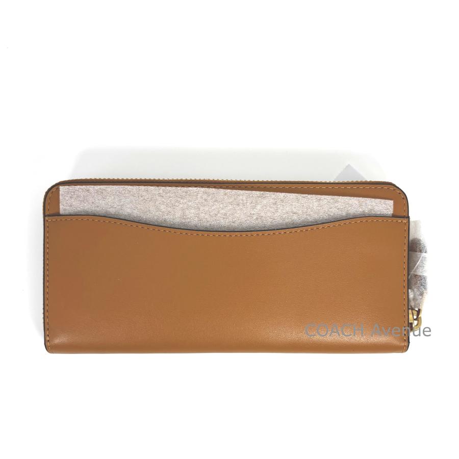 新品 コーチ COACH 長財布 スリム ウォレット ブラウン 茶 コーチ 長財布 財布 レディース シグネチャー スリム 三つ折り