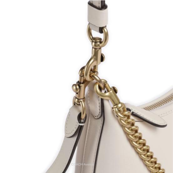 コーチ COACH CW640 ジュリエット ショルダー バッグ 25 クロスボディ チョーク ホワイト 白 レザー 斜めがけ 肩がけ 正規店商品 送料無料の画像