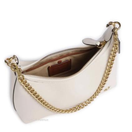 コーチ COACH CW640 ジュリエット ショルダー バッグ 25 クロスボディ チョーク ホワイト 白 レザー 斜めがけ 肩がけ 正規店商品 送料無料の画像