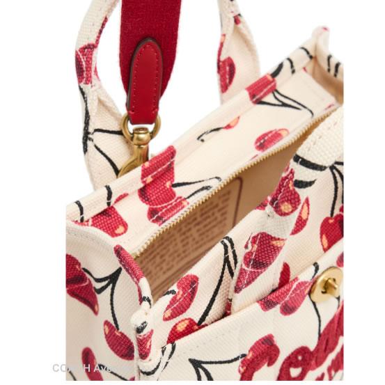 COACH さくらんぼ柄が可愛い コーチ CZ104 カーゴ トート バッグ COACH さくらんぼ柄が可愛い コーチ CZ104 カーゴ トート バッグ