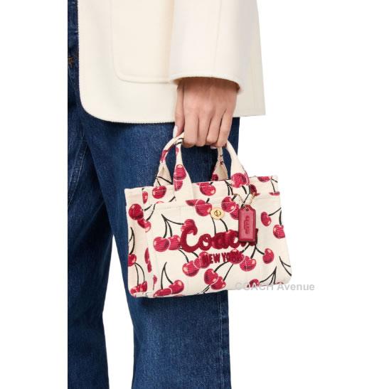 COACH さくらんぼ柄が可愛い コーチ CZ104 カーゴ トート バッグ COACH さくらんぼ柄が可愛い コーチ CZ104 カーゴ トート バッグ