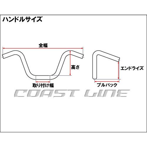 N000833ヘコミ有り/チョッパーバーハンドル/クローム/1インチ｜coast-line2021｜03