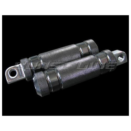 N000589汎用アルミ4リブフットペグ/スモール/ブラック黒/FXSTFXD