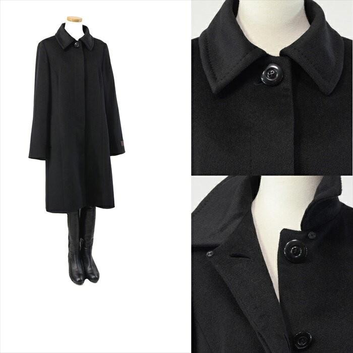モダンファッションスタイル エレガントカシミヤ ロングコート レディース 黒