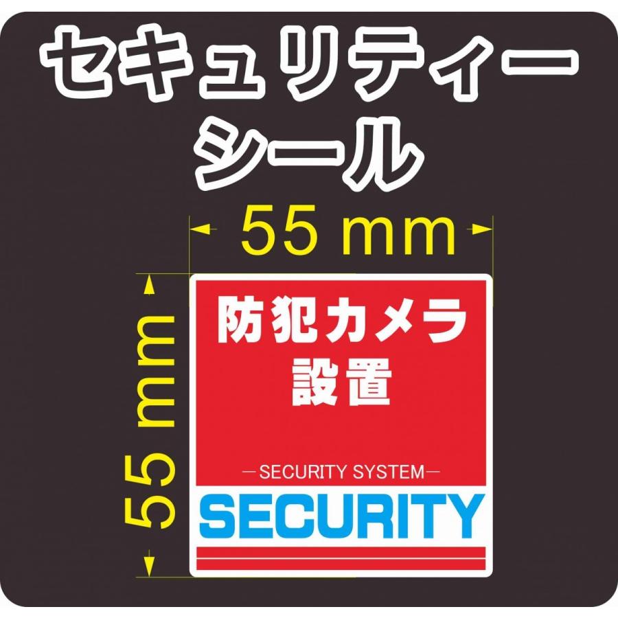 セキュリティー　防犯　カメラ　ステッカー(シール)　正方形　小　屋外使用可能　当社製作　日本製