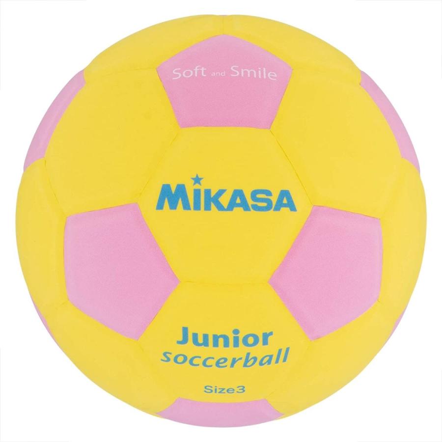 柔らかい サッカー フットサル ミカサ Mikasa ジュニア サッカーボール 3号 スマイルサッカー 約150g イエロー ピンク Sf3j Yp 推奨内圧0 10 0 Www Threeriversofs Com