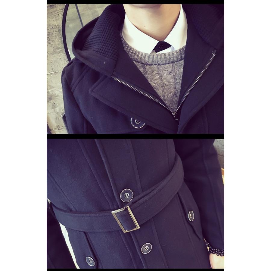 トレンチコート メンズ ダッフルコートアウター 秋冬 ビジネス トレンチコート スリム 外せるフード 通勤コート ショート丈 ジャケット 0918d Cobalt Shop 通販 Yahoo ショッピング