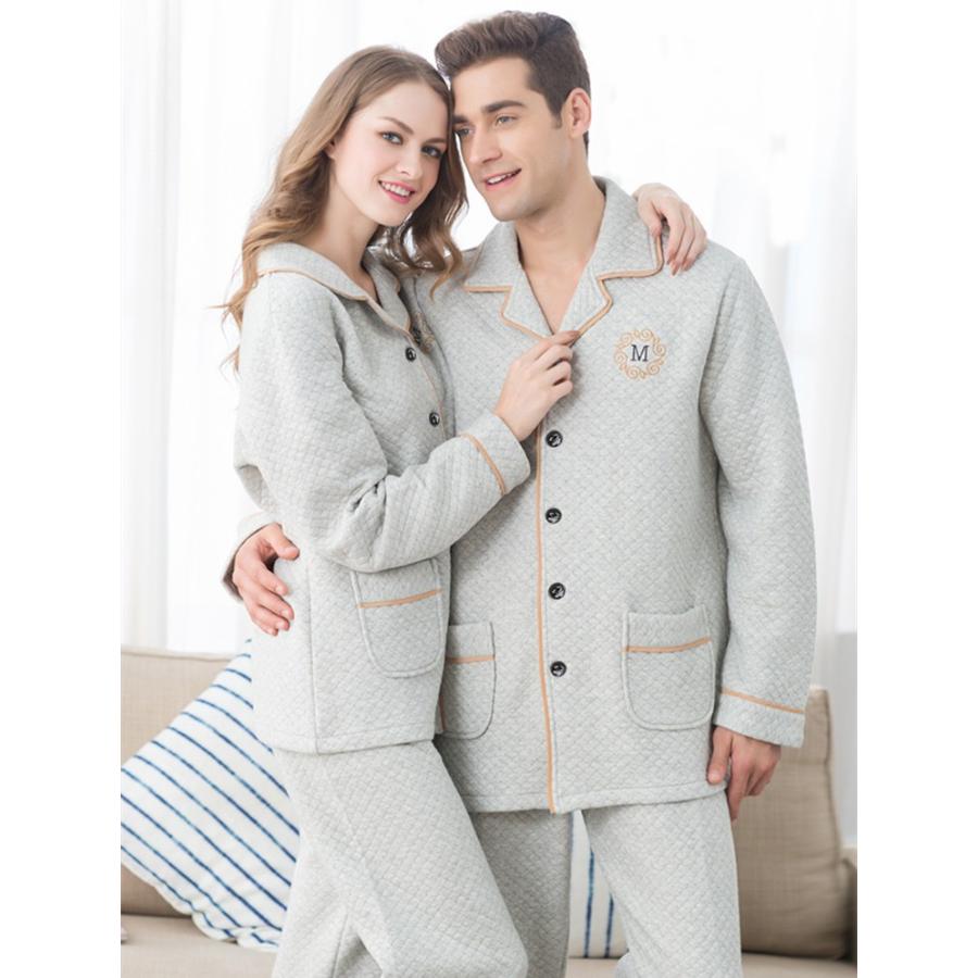 パジャマ 前開き 上下セット レディース メンズ 長袖 冬 キルト ルームウェア 前開き かわいい スカラ キルティング あったか C17c Cobalt Shop 通販 Yahoo ショッピング